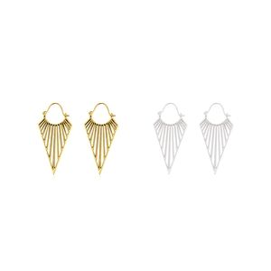 4 Pack Triangle Hoop Earrings